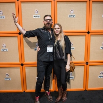 One of our favourite drummers, Miley of RIVAL SONS in his Jeffery-West Norton boots in chocolate mad dog. Alongside, his wife Maarja looks stunning in our Jeffery-West Quatro festival boots in tiger brown.