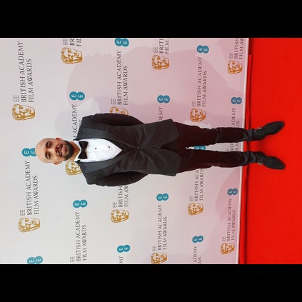 Mr Ghost in his Hoodoos at the BAFTAS