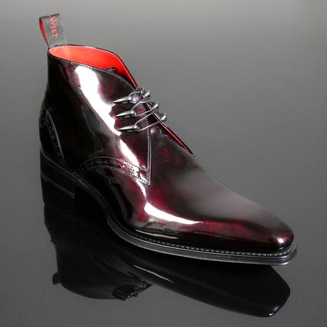 Moon ‘The Seeker’ - Wine Red Patent Chukka Boot