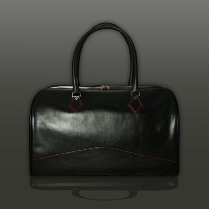 The 'Nightporter' Overnighter Bag - Black Calf