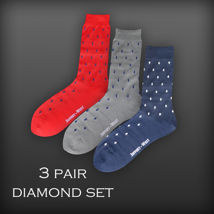 Polka Diamond Socks set of 3