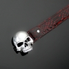 Decadent Belt - 'Vampyr' Skull - Black Red Snake