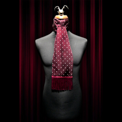 Plum Polka Skull Scarf and Pocket Square Set