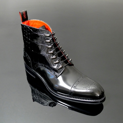 Hutchence 'Wasted' Military style derby boot 