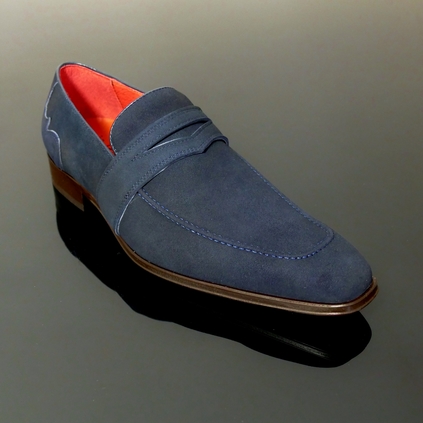 Soprano K630 D'ELEGANCE Navy Suede Saddle slip on