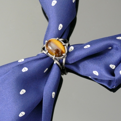 Tiger Eye Scarf Ring/Knot Tie