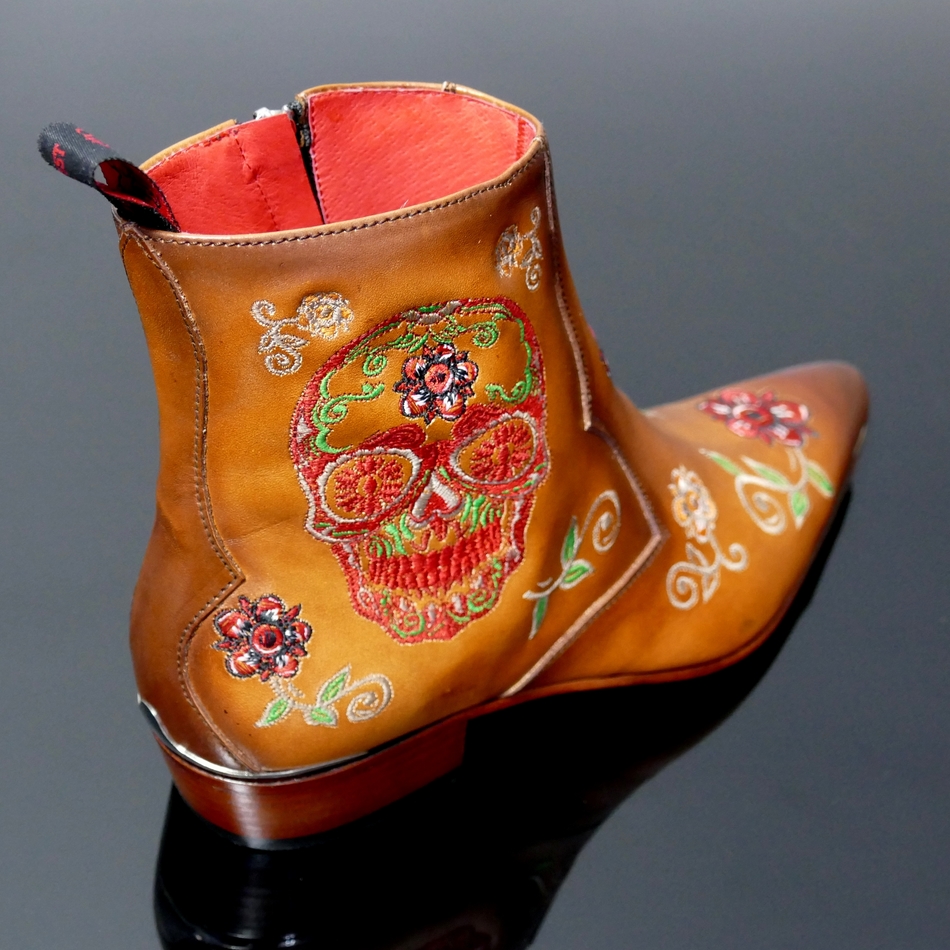 Sugar skull sales cowboy boots