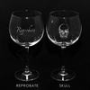 Set of 2 Crystal Wine glasses