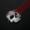 INFAMOUS BELT - 'VAMPYR' SKULL - COGNAC CALF