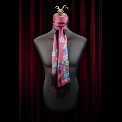 Mutant Ivy Scarf and Pocket Square Set - Plum