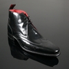 Dashwood 'FIRE' Black Wing tip Chukka Boot